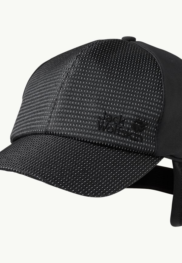 NIGHT HAWK SHIELD CAP black – SIZE Reflektierende - Schirmmütze JACK - WOLFSKIN ONE