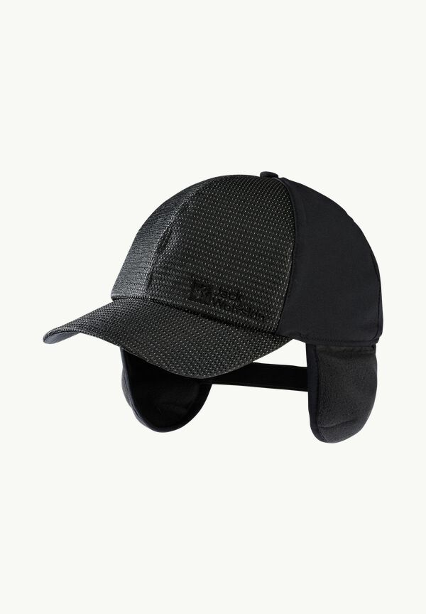 NIGHT HAWK black SIZE Reflektierende CAP Schirmmütze - – JACK WOLFSKIN ONE SHIELD 