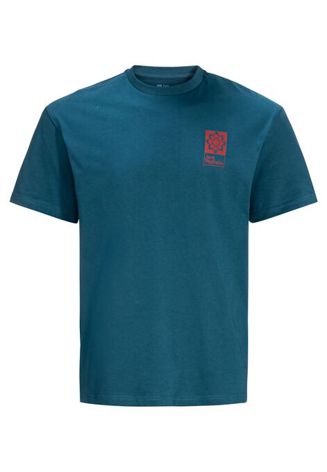 ESCHENHEIMER BACK T T-shirt WOLFSKIN JACK blue – Bio-Baumwolle - - Unisex daze L aus