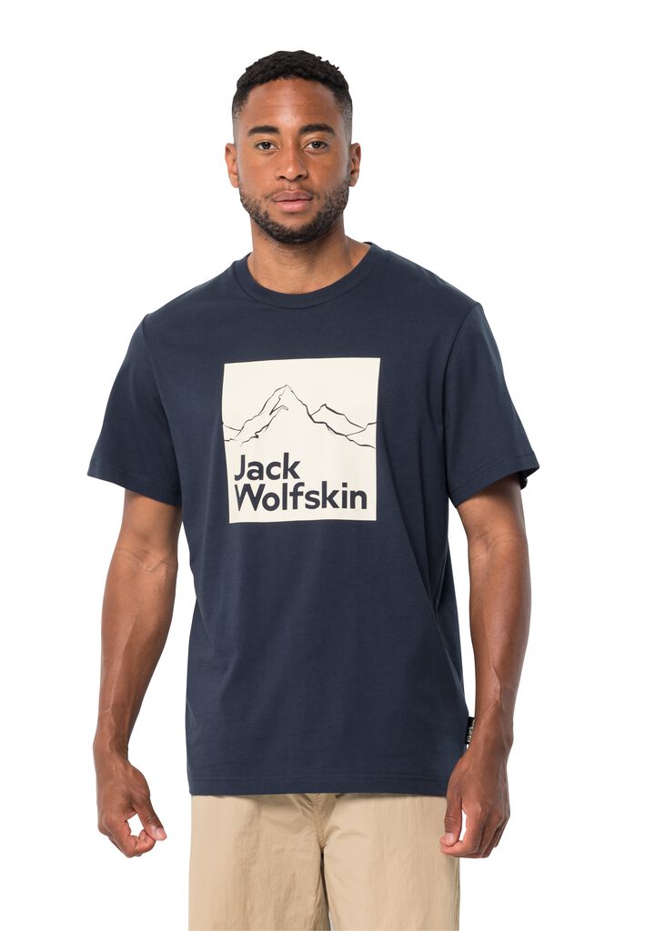 BRAND T M - T-shirt night Herren - WOLFSKIN – JACK aus Bio-Baumwolle M blue