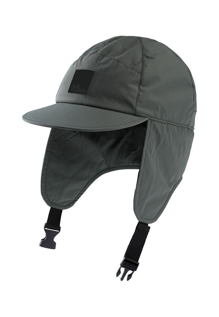 WANDERMOOD CAP - JACK Schirmmütze WOLFSKIN L slate Winddichte – Ohrenschutz mit green 